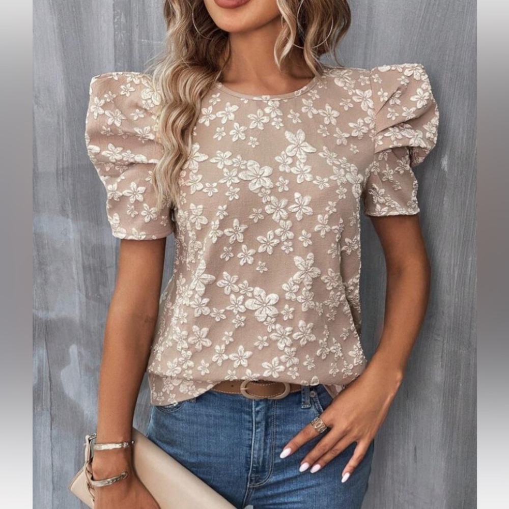 Floral Puff Sleeve Top
